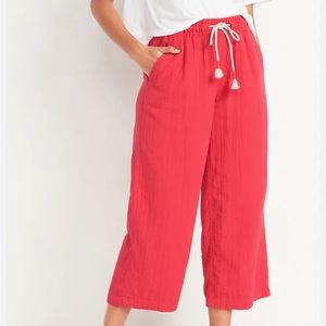 High waisted textured soft pants for women Old Navy 2X Cosmos Rouge
